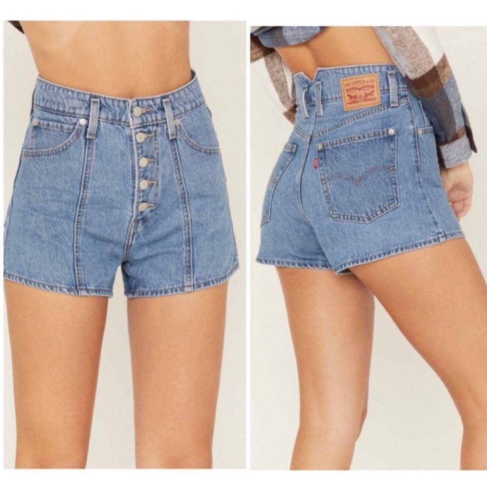 Levi's High Waisted Mom Denim Shorts